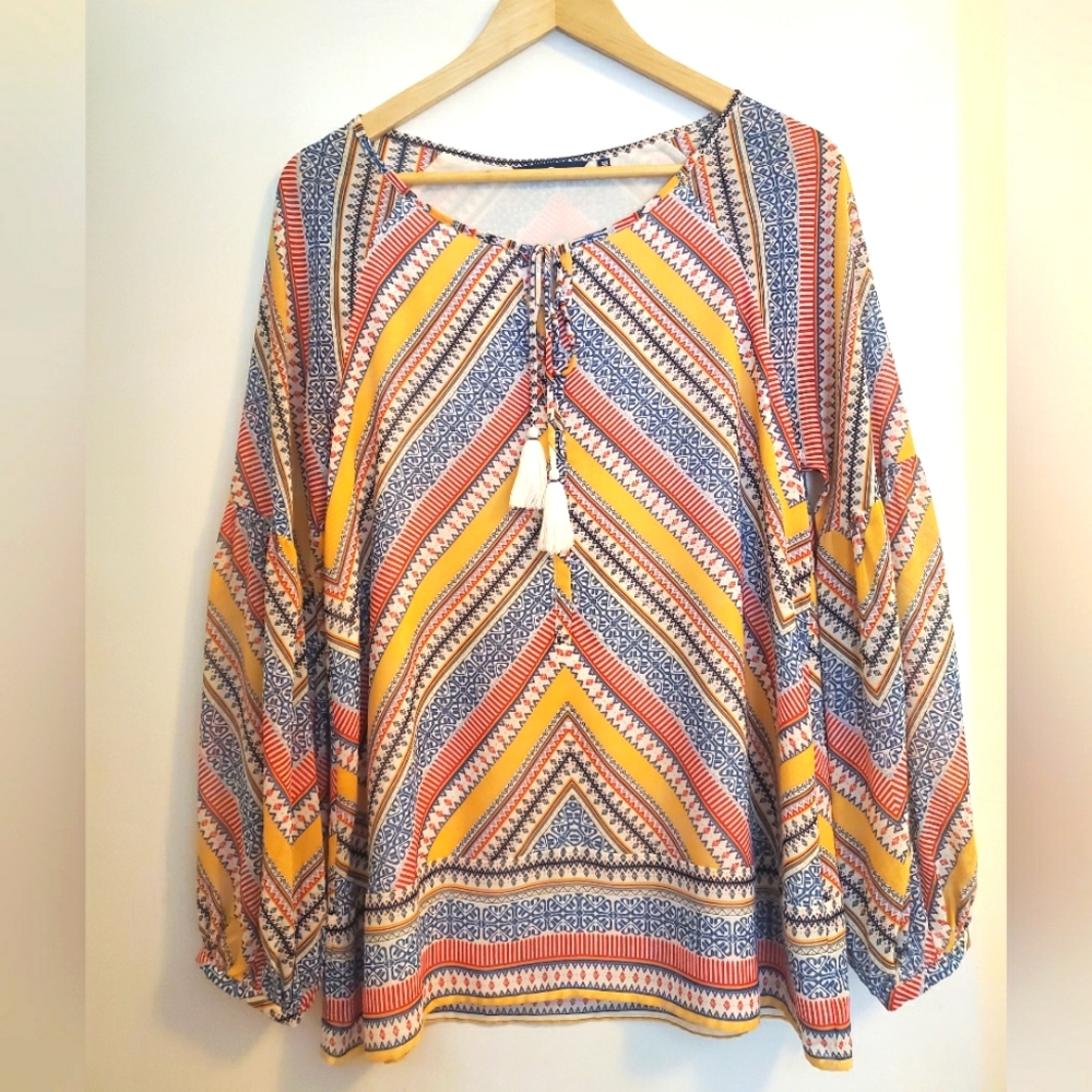 Boho long sleeve blouse